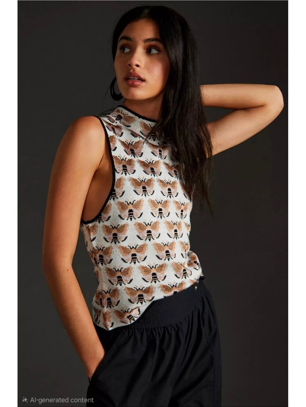 Sarah Gordon for Anthropologie Maria Mock Neck Sweater Tank. Size M.